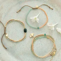 Shining Aventurijn Armband Goudkleurig  A Beautiful Story